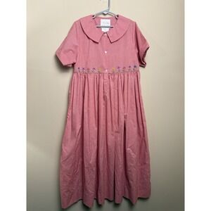 Vintage Style Stasburg Smocked Embroidered Heirloom Collection Dress Size 10
